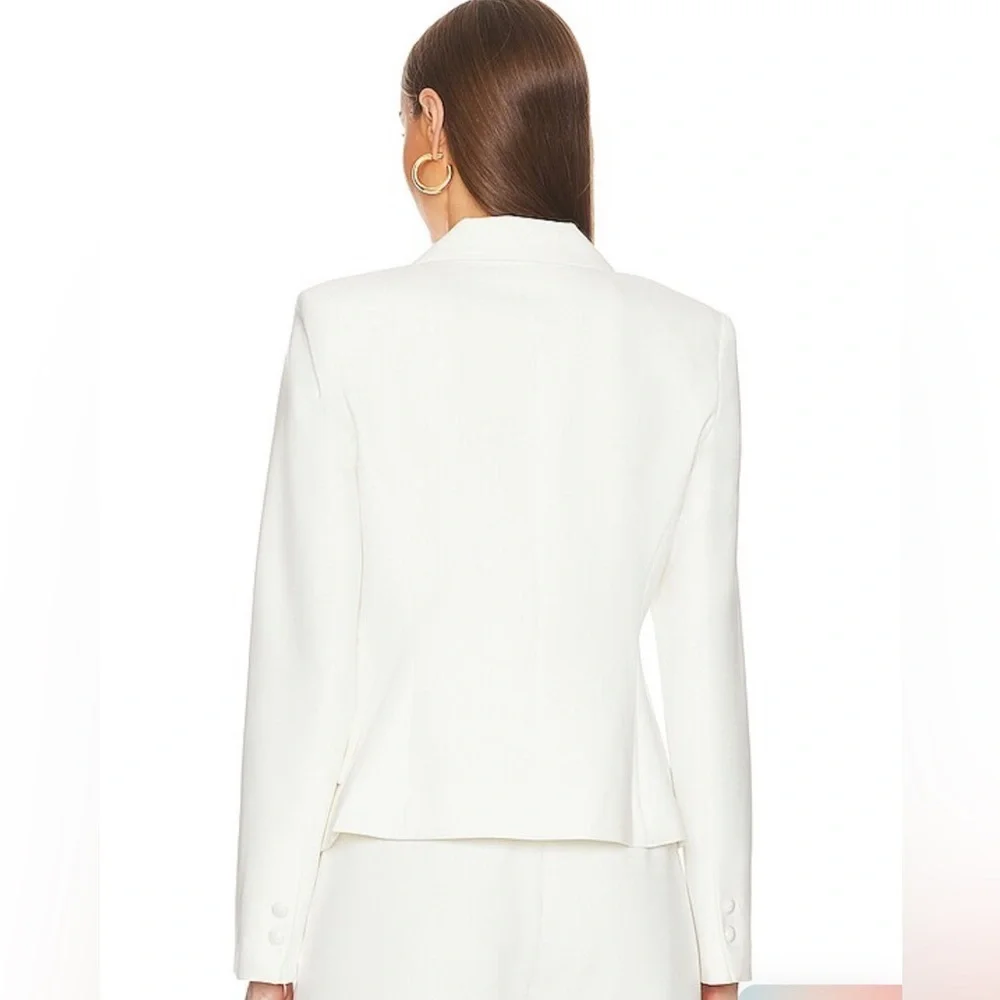 L'AGENCE Jennah Cropped Blazer in Ivory Sz 4‎ - Picture 4 of 13